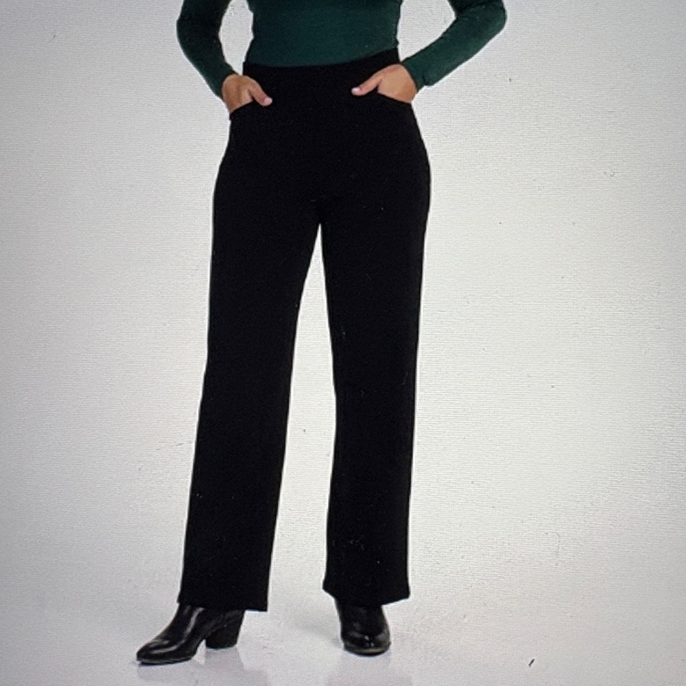 Woolx Ellie Black Merino Wool Blend Pants SP